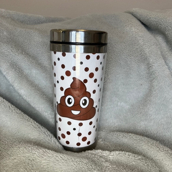 Poop Emoji Coffee/Tea Travel Mug - Picture 3 of 6
